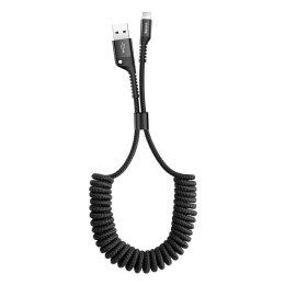 Baseus Kabel sprężynowy Lightning Baseus Spring 1m 2A (czarny)