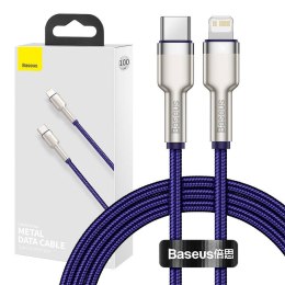 Baseus Kabel USB-C do Lightning Baseus Cafule, PD, 20W, 1m (fioletowy)