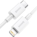 Baseus Kabel USB-C do Lightning Baseus Superior Series, 20W, PD, 0.25m (biały)