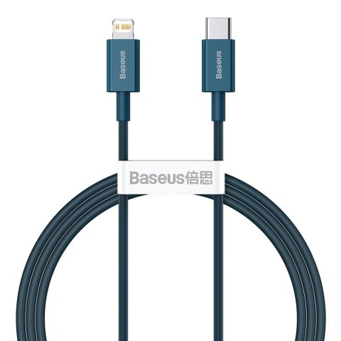 Baseus Kabel USB-C do Lightning Baseus Superior Series, 20W, PD, 1m (niebieski)