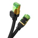 Baseus Kabel sieciowy w oplocie kat. 8 Baseus Ethernet RJ45, 40Gbps, 0,5m (czarny)