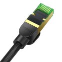 Baseus Kabel sieciowy w oplocie kat. 8 Baseus Ethernet RJ45, 40Gbps, 0,5m (czarny)