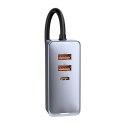 Baseus Ładowarka samochodowa Baseus Share Together z przedłużaczem, 2x USB, 2x USB-C, 120W (szara)