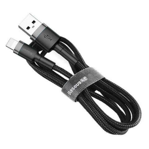 BASEUS KABEL LIGHTNING USB 2,4A 1M SZARO-CZARNY