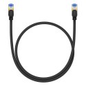 Baseus Kabel sieciowy w oplocie kat. 7 Baseus Ethernet RJ45, 10Gbps, 0,5m (czarny)