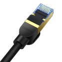 Baseus Kabel sieciowy w oplocie kat. 7 Baseus Ethernet RJ45, 10Gbps, 0,5m (czarny)