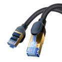 Baseus Kabel sieciowy w oplocie kat. 7 Baseus Ethernet RJ45, 10Gbps, 0,5m (czarny)