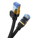 Baseus Kabel sieciowy w oplocie kat. 7 Baseus Ethernet RJ45, 10Gbps, 0,5m (czarny)