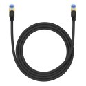 Baseus Kabel sieciowy w oplocie kat. 7 Baseus Ethernet RJ45, 10Gbps, 1,5m (czarny)