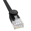 Baseus Płaski kabel sieciowy Baseus Ethernet RJ45, Cat.6, 12m (czarny)