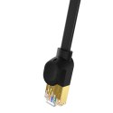 Baseus Płaski kabel sieciowy Baseus Ethernet RJ45, Gigabit, Cat.7, 0,5m (czarny)