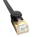 Baseus Płaski kabel sieciowy Baseus Ethernet RJ45, Gigabit, Cat.7, 0,5m (czarny)