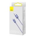 Baseus Kabel USB do USB-C Baseus Crystal Shine, 5A, 1.2m (fioletowy)