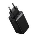 Baseus Ładowarka sieciowa Baseus GaN5 Pro 2xUSB-C + USB, 65W (czarna)