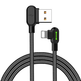 Mcdodo Kabel USB do Lightning kątowy Mcdodo CA-4674 LED, 0.5m (czarny)