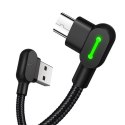 Mcdodo Kabel USB do Micro USB kątowy Mcdodo CA-5280 LED, 0.5m (czarny)