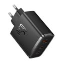 Baseus Ładowarka sieciowa Baseus OS-Cube Pro 2xUSB-C + USB, 65W (czarna)