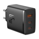 Baseus Ładowarka sieciowa Baseus OS-Cube Pro 2xUSB-C + USB, 65W (czarna)