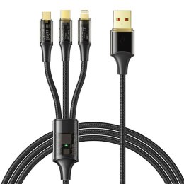 Mcdodo Kabel 3w1 USB do USB-C / Lightning / Micro USB, Mcdodo CA-3330, 1.2m (czarny)