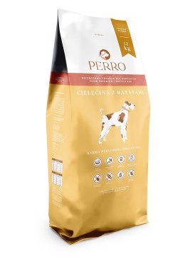 PERRO Cielęcina z batatami dla dorosłych psów średnich i dużych ras - 12 kg