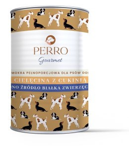 PERRO Gourmet Cielęcina z cukinią dla psów dorosłych 400 g