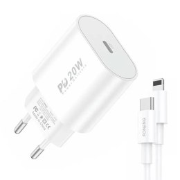 Foneng Ładowarka sieciowa Foneng EU39, 1x USB, PD 3.0 + Kabel USB C do Lightning