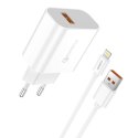 Foneng Ładowarka sieciowa Foneng EU46, 1x USB, QC 3.0 + Kabel USB Lightning