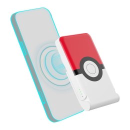 OTL Powerbank magnetyczny OTL 5000 mAh, USB-C 15W, Pokemon Pokeball ze stojakiem (biało-czerwony)