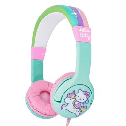 OTL Słuchawki przewodowe dla dzieci OTL Hello Kitty tęczowy jednorożec (turkusowe)
