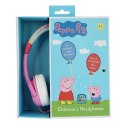 OTL Słuchawki przewodowe dla dzieci OTL Świnka Peppa z tęczą i brokatem (różowe)