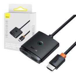 Baseus Adapter HDMI Baseus 2w1 z kablem 1m (czarny)