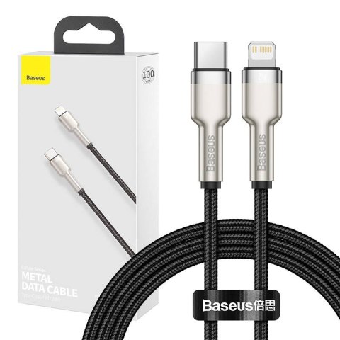 Baseus Kabel USB-C do Lightning Baseus Cafule, PD, 20W, 1m (czarny)