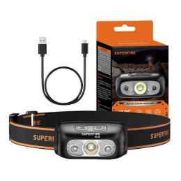 Superfire Latarka czołowa Superfire HL05-E, 120lm, USB