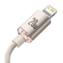 Baseus Kabel USB-C do iP Baseus Crystal Shine, 20W, 1.2m (różowy)