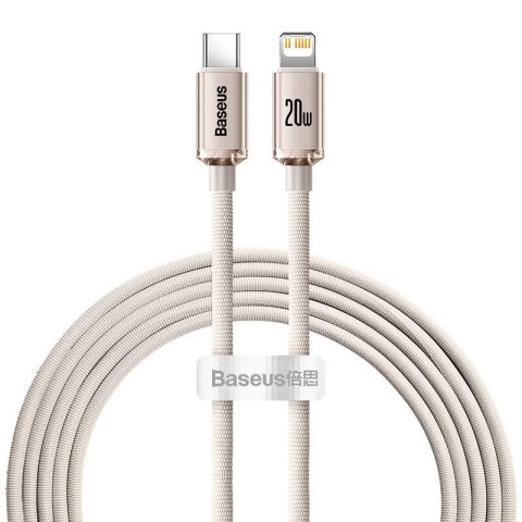 Baseus Kabel USB-C do iP Baseus Crystal Shine, 20W, 2m (różowy)