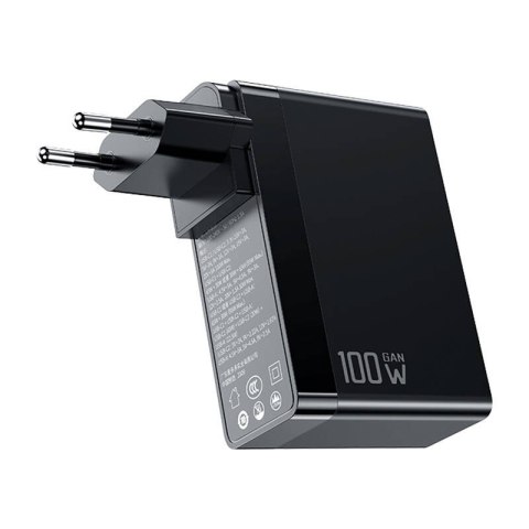 Mcdodo Uniwersalna ładowarka sieciowa/adapter podróżny UK/US/EU GaN Mcdodo CH-8101 Pro, 100W, 2xUSB-C, USB-A (czarna)