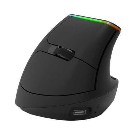 Delux Bezprzewodowa mysz pionowa Delux M618DB BT/2.4G 4000DPI RGB