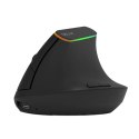 Delux Bezprzewodowa mysz pionowa Delux M618DB BT/2.4G 4000DPI RGB