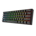 Royal Kludge Klawiatura mechaniczna Royal Kludge RK61 RGB, red switch (czarna)