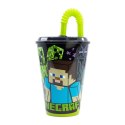 Stor Kubek / Bidon ze słomką STOR 40430 430 ml Minecraft (czarny)