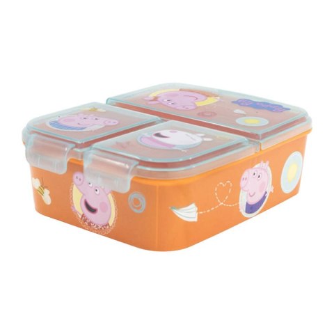 Stor Śniadaniówka / Lunchbox STOR 13920 3 komorowa Świnka Peppa (pomarańczowa)