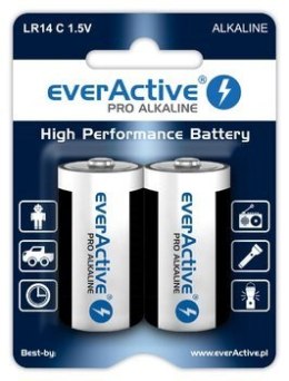 Zestaw baterii alkaliczne everActive EVLR14-PRO (x 2)