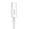 Vipfan Kabel USB do USB-C VFAN X03, 3A, 1m (biały)