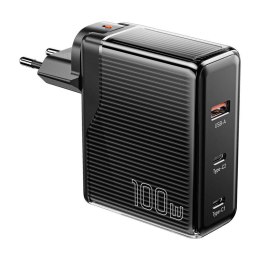 Essager Ładowarka sieciowa, Essager, ECT2CA-ZXB01-Z, GaN, USB-A, USB-C 100W (czarna)