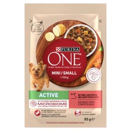 Purina ONE MINI Dog Active GiG wołowina, ziem. 85g