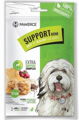 PAWERCE Support Bone Kość do żucia z żurawiną i żwaczem wołowym - gryzak dla psa - 2 x 12 cm