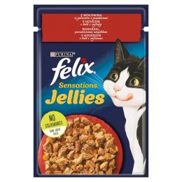 PURINA Felix Sensations Wołowina Pomidory 85g