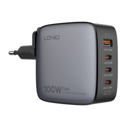 LDNIO Ładowarka sieciowa 100W LDNIO Q408 USB-A + 3x USB-C (czarna)