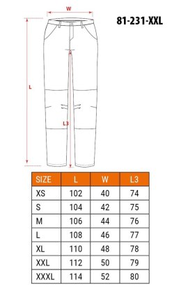 NEO tools 81-231-XXL spodnie ochronne