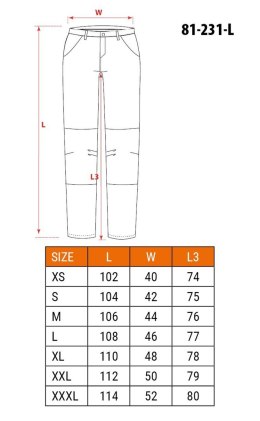 NEO tools 81-231-L spodnie ochronne